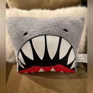 OMG Accessories Kid's Shark Faux Fur Pillow 15x15